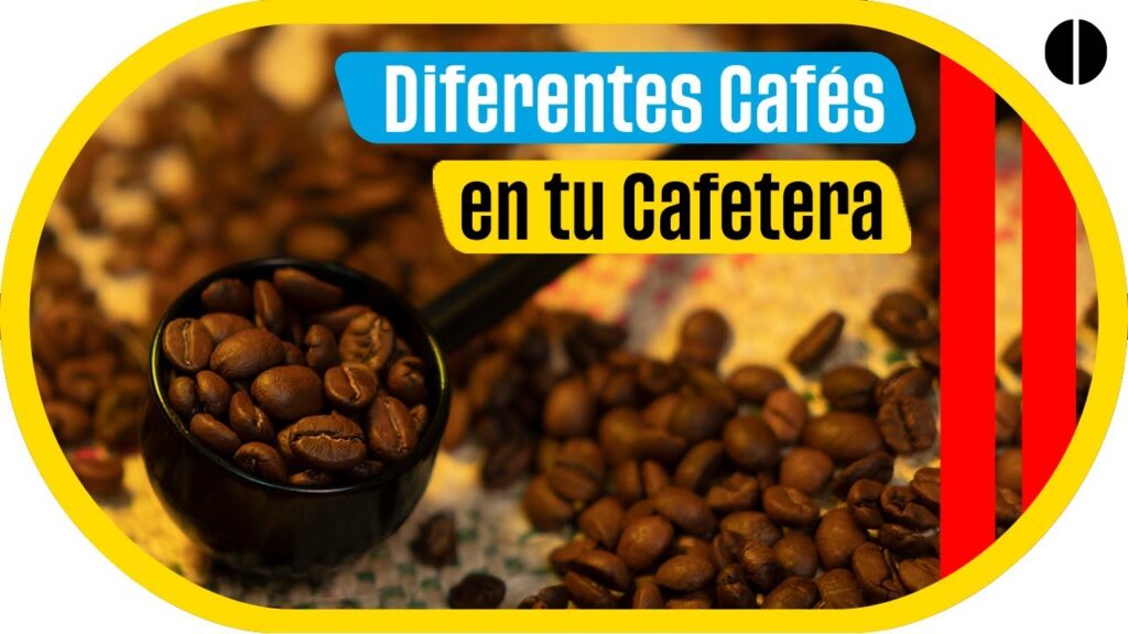 cafetera con dos depósitos de café en grano