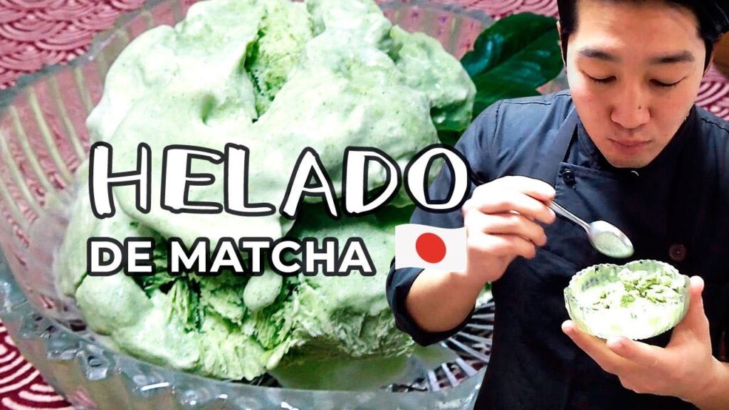 helado de té matcha