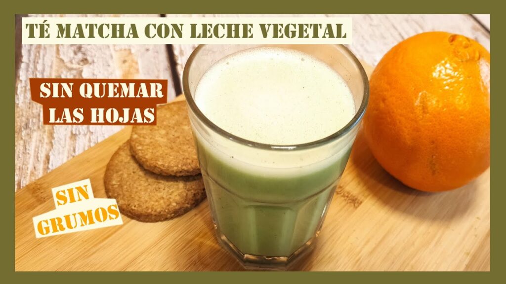 té matcha con leche de avena calorías